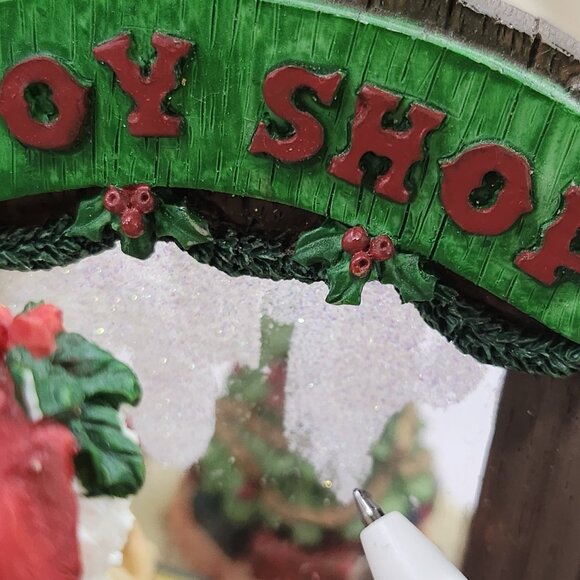 Santa Looking Through Toy Shop Window Musical/Music Box Plays Jingle Bells - Picture 6 of 6